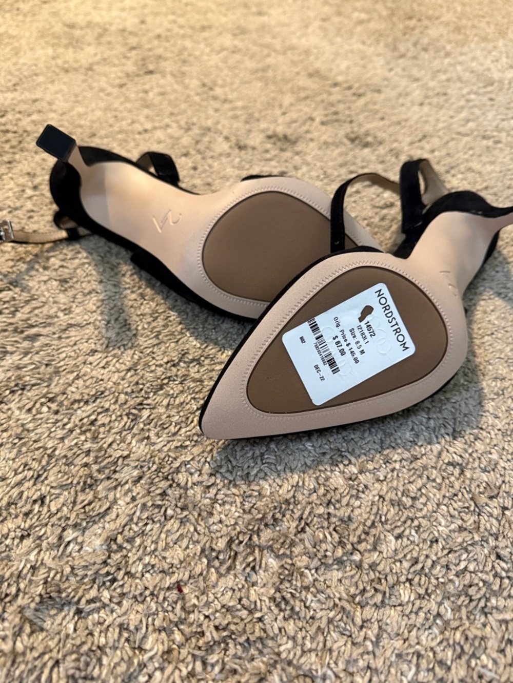 NEVER WORN 27 Edit Pointed Toe Slingback Heels in Black - Women Shoes - Picture 3 of 3
